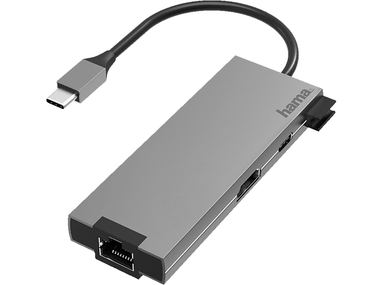 HAMA 200109 - USB-C Multiport-Adapter (Grau)