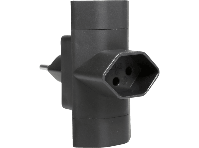 Schönenberger Abzweigstecker 3xT13, schwarz