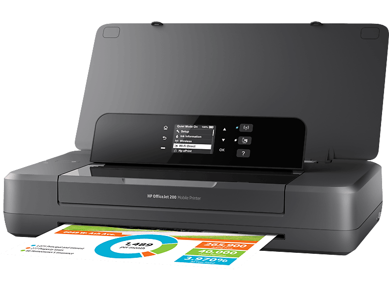 HP OfficeJet Mobile 200 Farb Tintenstrahl Drucker A4 Schwarz CZ993A#BHC