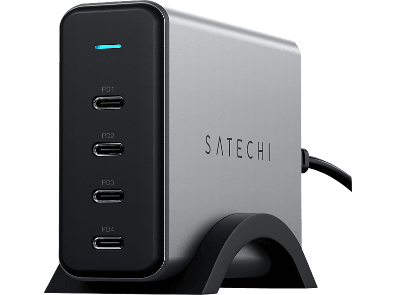 Satechi - USB-C 4-Port GaN Charger 165W, USB Charger, Space Grau