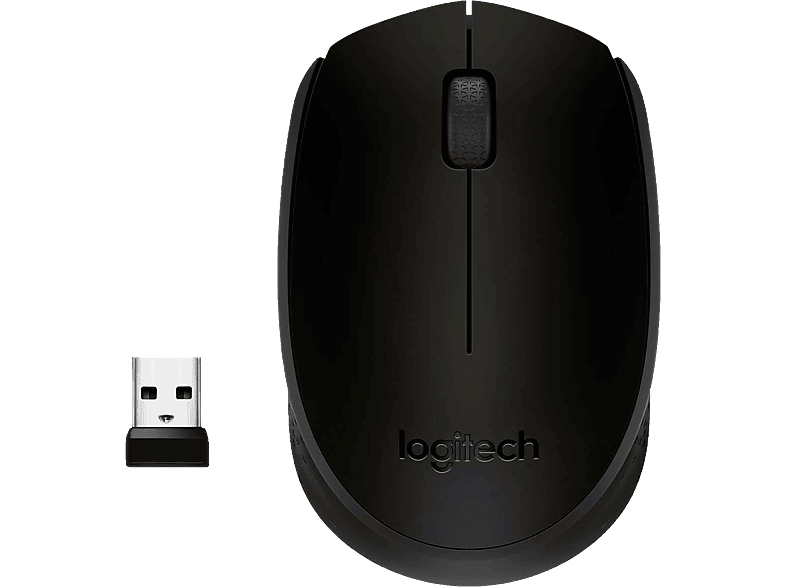 Logitech M171 Maus Kabellos, Funk Optisch Schwarz, Grau 3 Tasten 1000 dpi