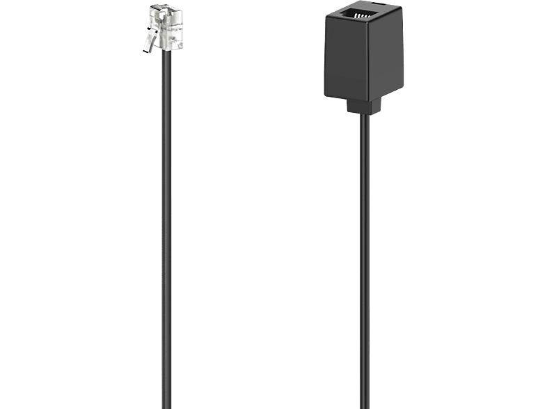 Hama Telefon (analog) Verlängerungskabel [1x RJ11-Stecker - 1x RJ11-Buchse] 6 m Schwarz