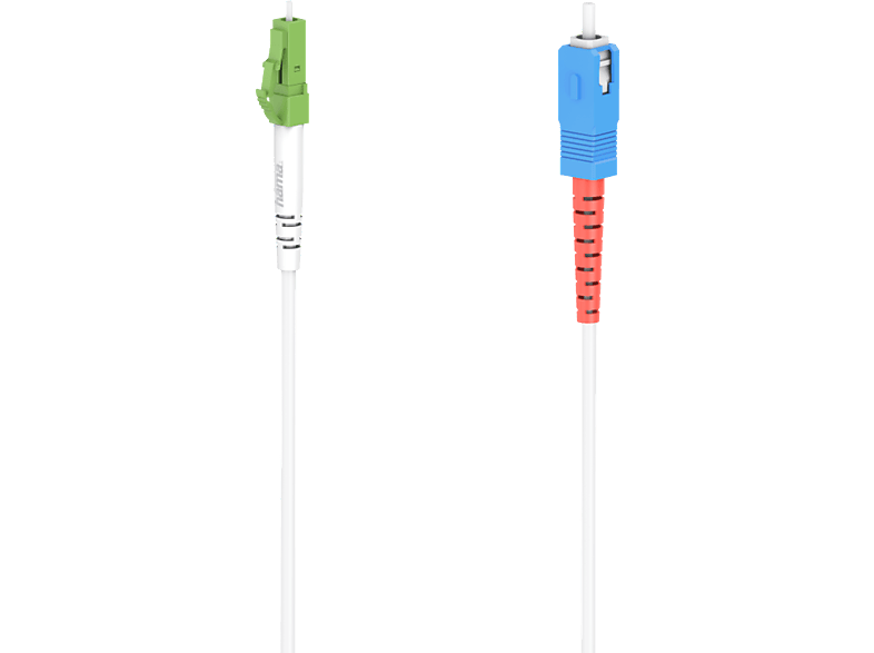 HAMA 00200766 - Glasfaser-Netzwerkkabel (Weiss/Grün/Blau)