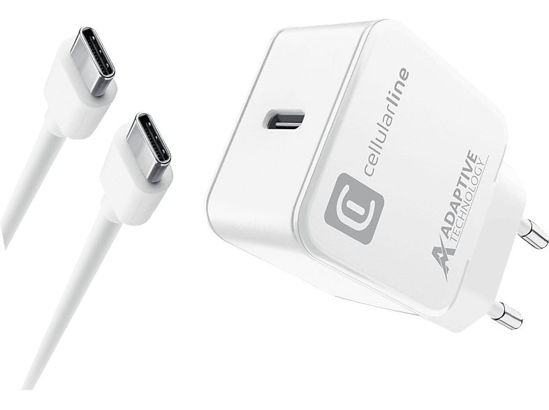 CELLULAR LINE ACHSMKITC2C15WK - Ladegerät (Weiss)