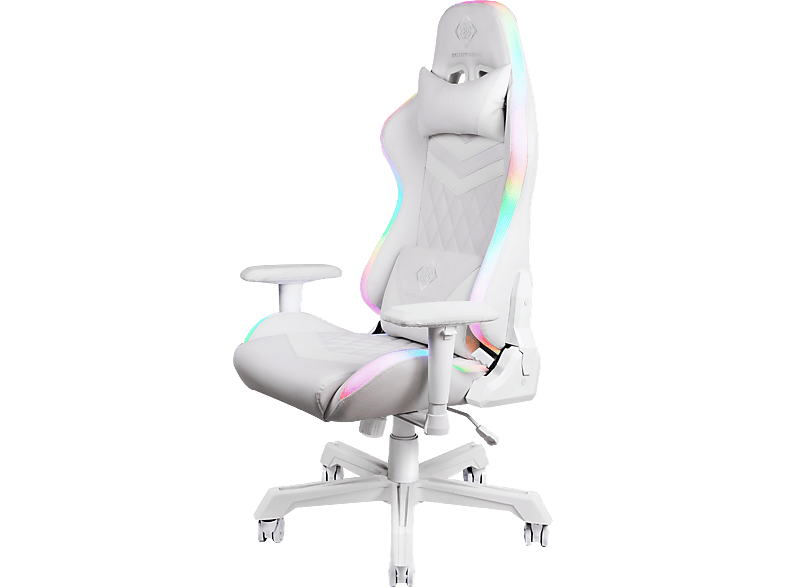 DELTACO RGB LED Gaming Chair White GAM-080-W