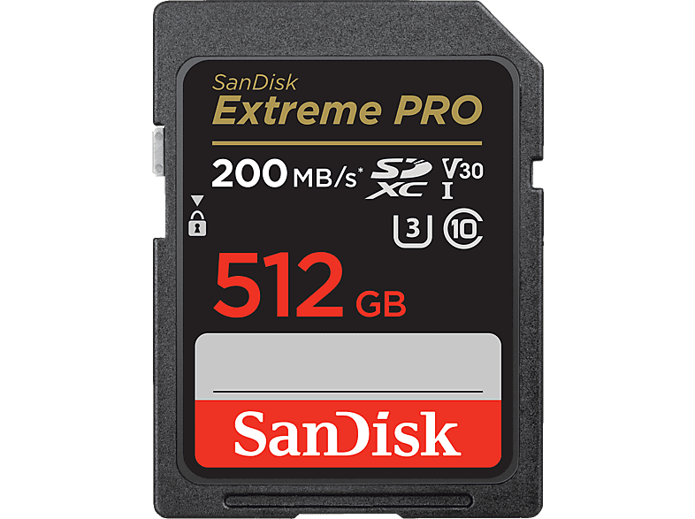 SANDISK Extreme Pro SD Card 512GB Speicherkarte – Speicherkarte/SD Karte/MicroSD Karte