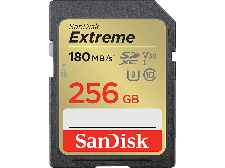 SANDISK Extreme SD Card 256GB Speicherkarte – Speicherkarte/SD Karte/MicroSD Karte