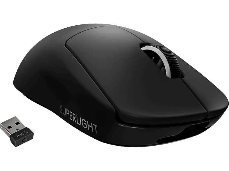 LOGITECH PRO X SUPERLIGHT - Gaming Maus, Kabellos, Optisch mit Leuchtdioden, 25600 dpi, Schwarz