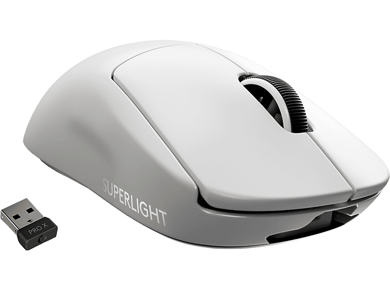 Logitech G - G Pro X Superlight Maus rechts RF Wireless 25600 DPI, Weiss