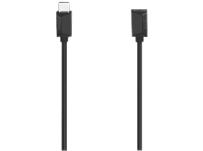 Hama -  Kabel USB-C-Verlängerung Schwarz 0,5 m, 0.5M