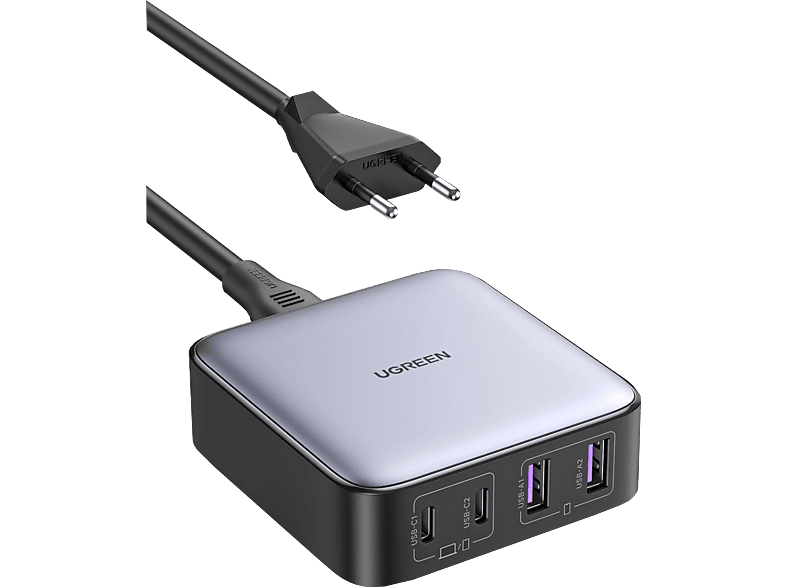UGREEN USB Desktopcharger Nexode 90747 65W,2xUSB-A+USB-C, Black