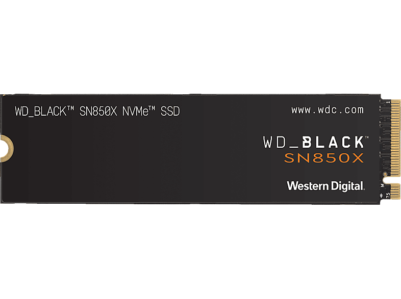 WESTERN DIGITAL WD_BLACK SN850X NVMe SSD (ohne Kühlkörper) - Festplatte (SSD, 1 TB, Schwarz)