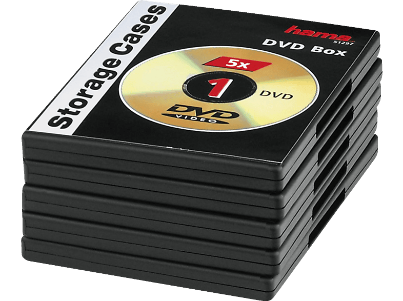 Hama -  DVD-Box Schwarz 5er-Pack