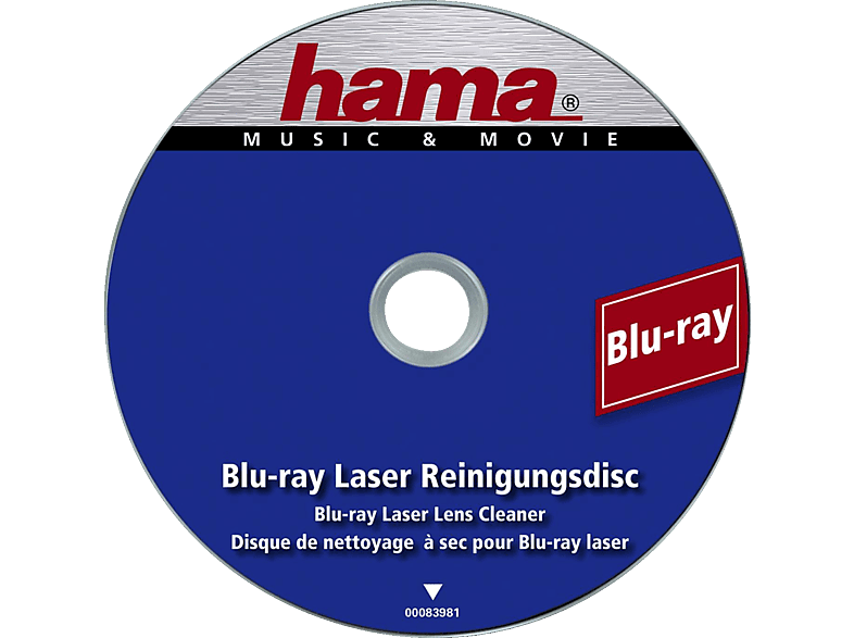 HAMA Blu-ray-Laserreinigungsdisc - Reinigungs-Disc (Blau/Weiss)
