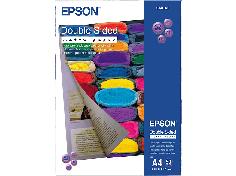 EPSON Paper Matt double sided A4 S041569 InkJet 178g 50 Blatt