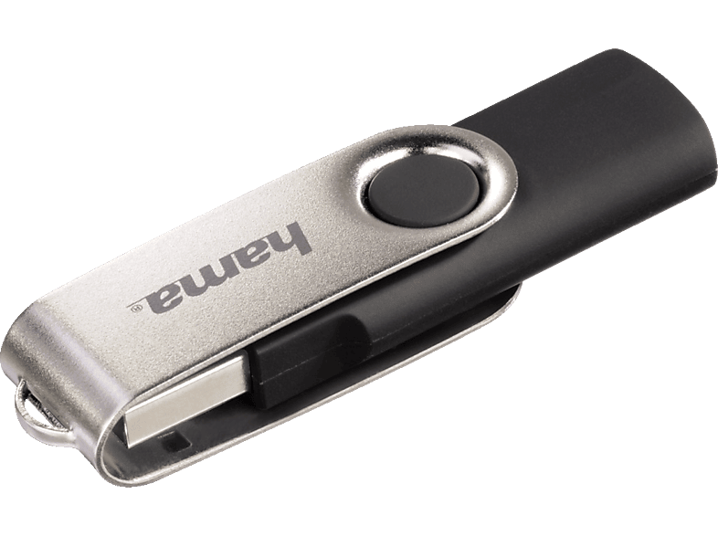 HAMA Rotate - USB-Stick (64 GB, Schwarz/Silber)