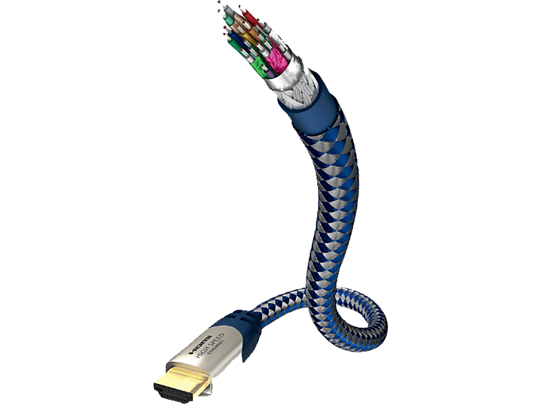 INAKUSTIK 42302 CABLE HDMI PREM. 2.0M - Kabel (Blau, silber)