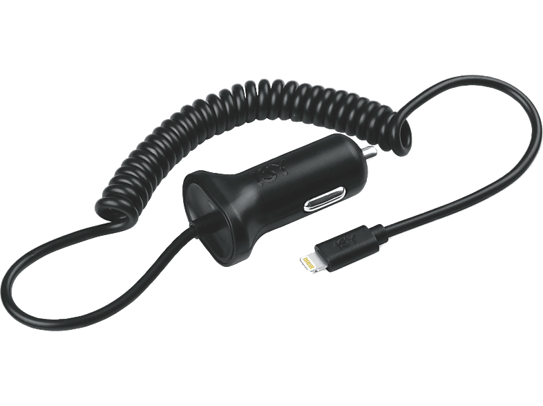 ISY ICC-3100 CAR CHARGER ILTN/USB 1.2A - Kfz Ladegerät (Schwarz)