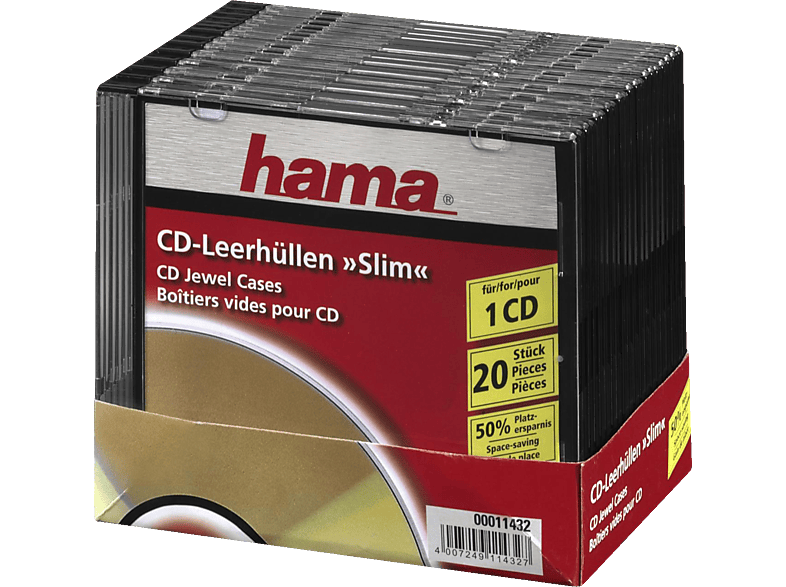 HAMA CD-Leerhülle Slim - CD Leerhülle (Schwarz)