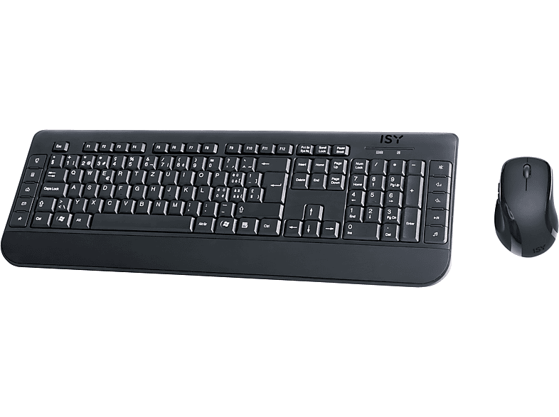 ISY IDE-3100-CH WLESS BLACK, Tastatur & Maus, kabellos, Schwarz