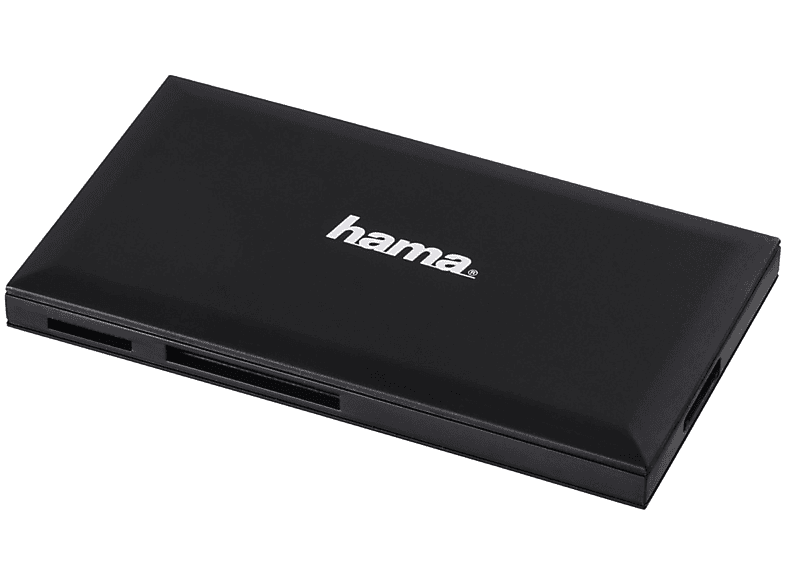 HAMA 181018 USB3 SD/MIC-SD/CF/MS BLACK - Kartenleser (Schwarz)