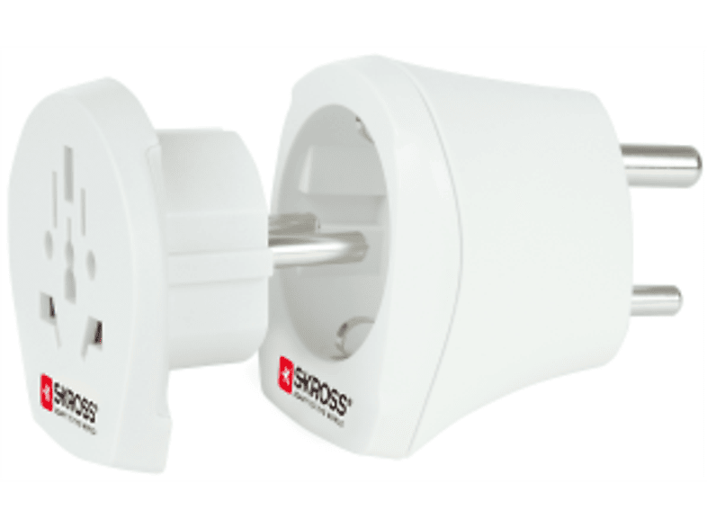 Skross Single Travel Adapter India&europe - (Weiss)