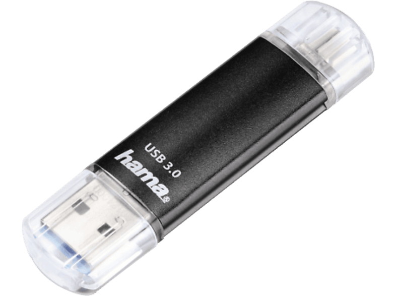 HAMA 123999 Laeta Twin - USB-Stick (32 GB, Schwarz)
