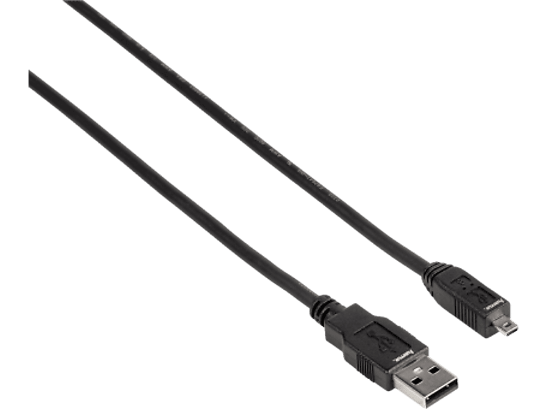Hama -  Kabel USB A-USB Mini B8 Schwarz 1,8 m, One Size