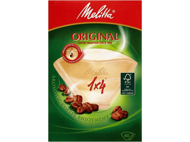 Melitta Filtertüten 1x4 / 40 Stk. Set – Diverses Kaffeemaschinen & Teemaschinen Zubehör