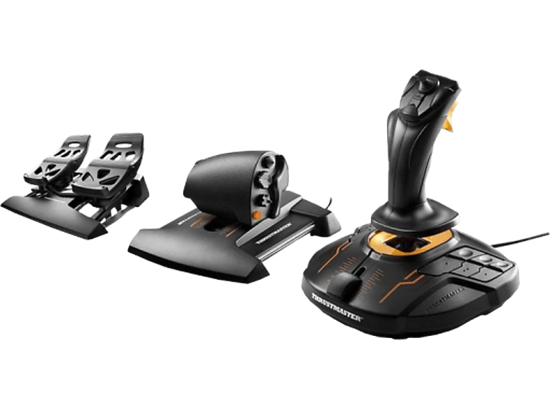 THRUSTMASTER T16000M Flight Pack - Joystick, Schubregler, Pedalerie (Schwarz)