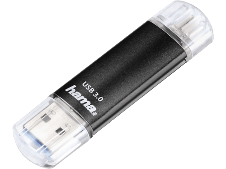 Hama - FlashPen Laeta Twin - 16GB USB 3.0 40MBs, Schwarz, 16 GB