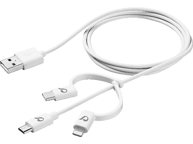 CELLULAR LINE CELLULARLINE USB Cable Triple 3in1 - Datenkabel (Weiss)