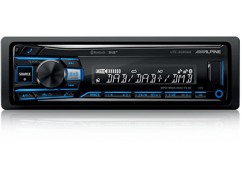 ALPINE UTE-204DAB - Autoradio (1 DIN, Schwarz)