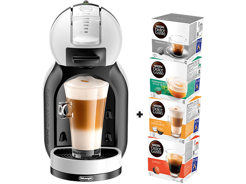 De Longhi MiniMe StarterKit Portionensystem – Dolce Gusto Kaffeemaschine/Dolce Gusto Maschine – black / white