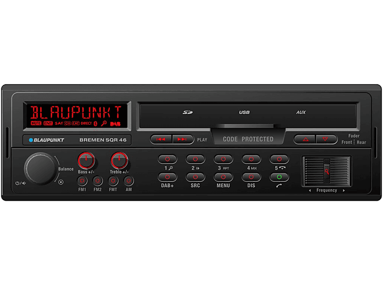 Blaupunkt Bremen SQR 46 DAB Autoradio DAB+ Tuner, Bluetooth®-Freisprecheinrichtung, Retro Design