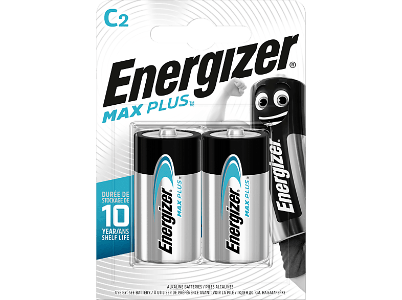 Energizer C Alkali-Batterien Max Plus LR14 1,5 V 2 Stück