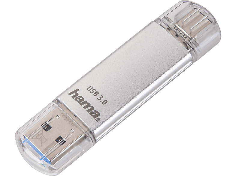 Hama - C-Laeta - USB-Speicherstick, USB-C USB 3.1/USB 3.0, 128GB, 40 MB/s, Silber, 128 GB