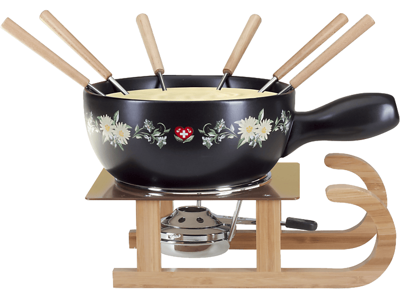 Nouvel Schlitten Käsefondue Set – schwarz