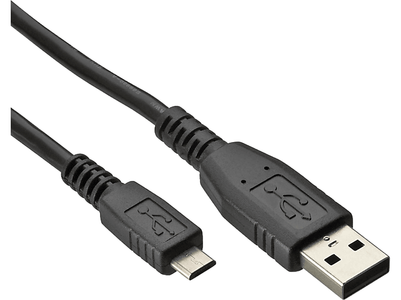CELLULARLINE UNI DATA CABLE MIC-USB/USB BLACK - Micro-USB-Kabel (Schwarz)