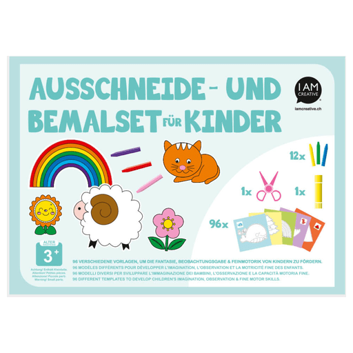 I AM Creative Ausschneide- und Malset für Kinder mit 96 Vorlagen