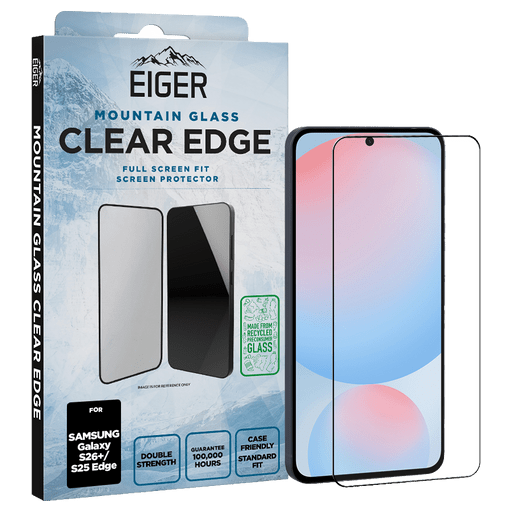 Eiger Galaxy S26+/S25 Edge Clear Edge 3D Glass Screen Protec