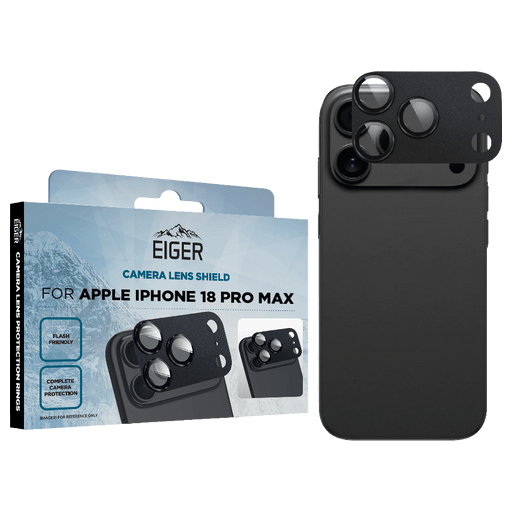 Eiger iPhone 18 Pro Max Glas Camera Protector Black