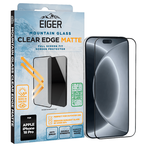 Eiger iPhone 18 Pro Clear Edge Matt Screen Protector
