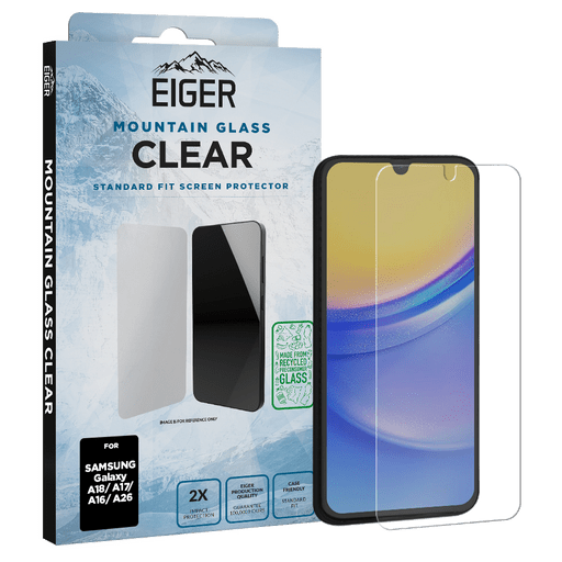 Eiger Galaxy A18/A17/A16/A26 Clear Glass Screen Protector