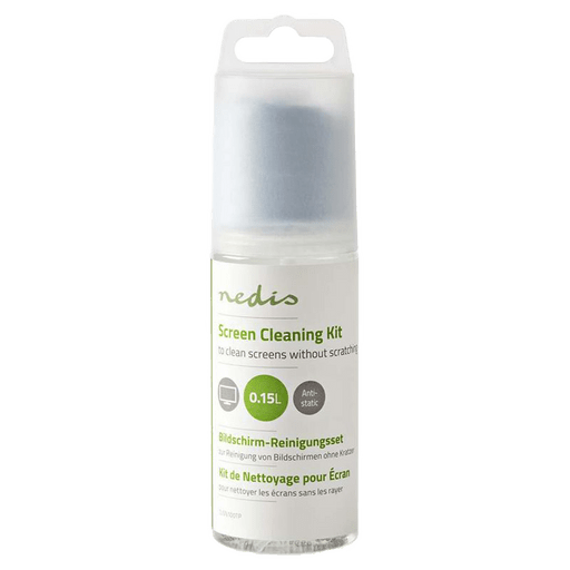 Nedis - Bildschirmreiniger | Spray | 150 ml | Computer-/Tablet-/Smartphone-/Fernsehbildschirm | inkl. Wischtücher, One Size, Weiss