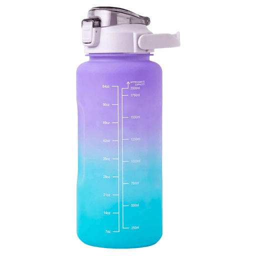 AK Fitness Trinkflasche mit Zeit Markierung (2L)