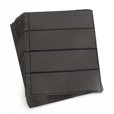 Kunststoffhüllen OPTIMA für Briefmarken, 10er Pack, schwarz