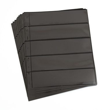 Kunststoffhüllen OPTIMA für Briefmarken, 10er Pack, schwarz