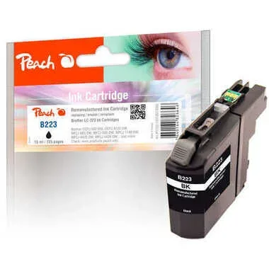 Peach B223 BK Druckerpatrone XL bk ersetzt Brother LC-223BK für z.B. Brother DCPJ 4120 DW, Brother MFCJ 5320 DW, Brother DCPJ 562 DW