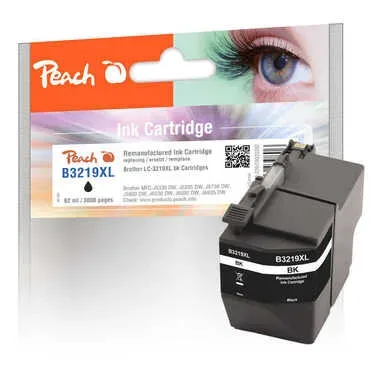Peach - Tintenpatrone schwarz XL, kompatibel zu  LC-3219XLBK, One Size